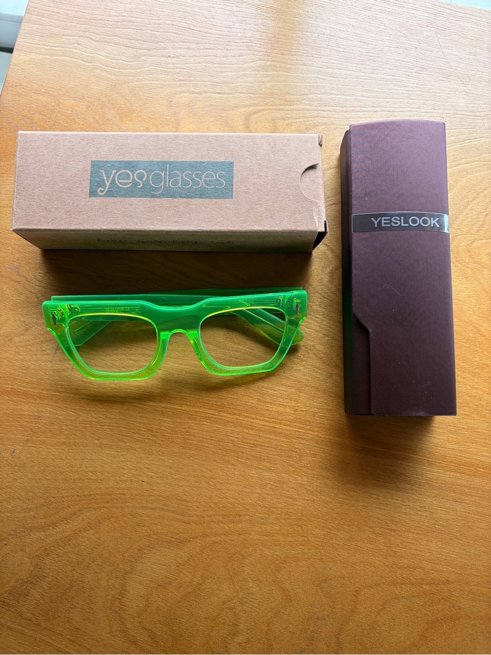 Yesglasses Neon Green Blue Light Blocking Men’s Frames